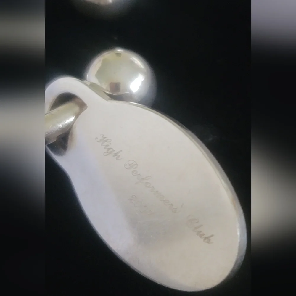Return To Tiffany Oval Key Ring Sterling Silver 925 Engraved